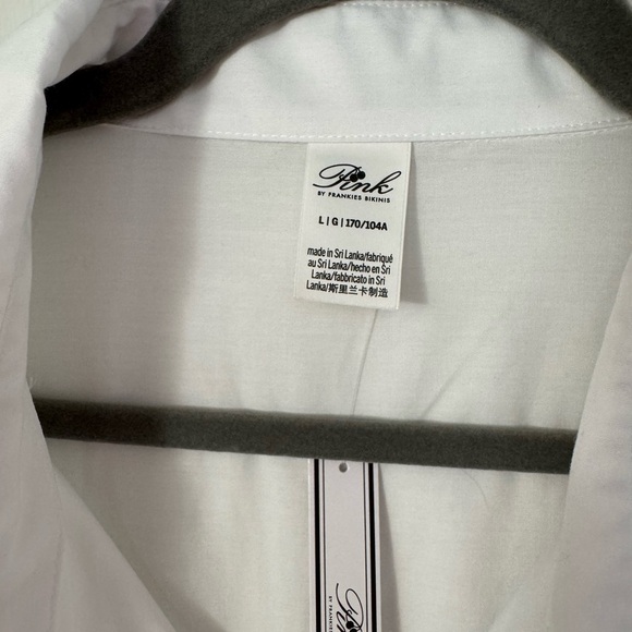 Victoria’s Secret Pink by Frankies Bikinis Lace Trim Crop Button Down Shirt - Picture 3 of 7